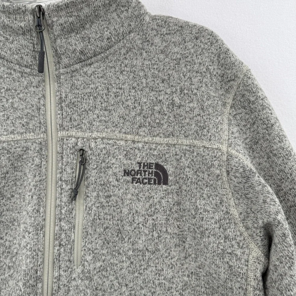 The North Face Gordon Lyons Pullover Mens Large Gray Quarter Zip Fleece NF0A33R7